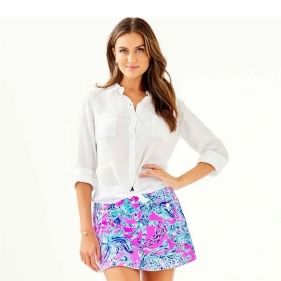 Lilly Pulitzer “New Kids on the Dock” Madison Skort Mandevilla Pink - Size Med - Picture 8 of 8